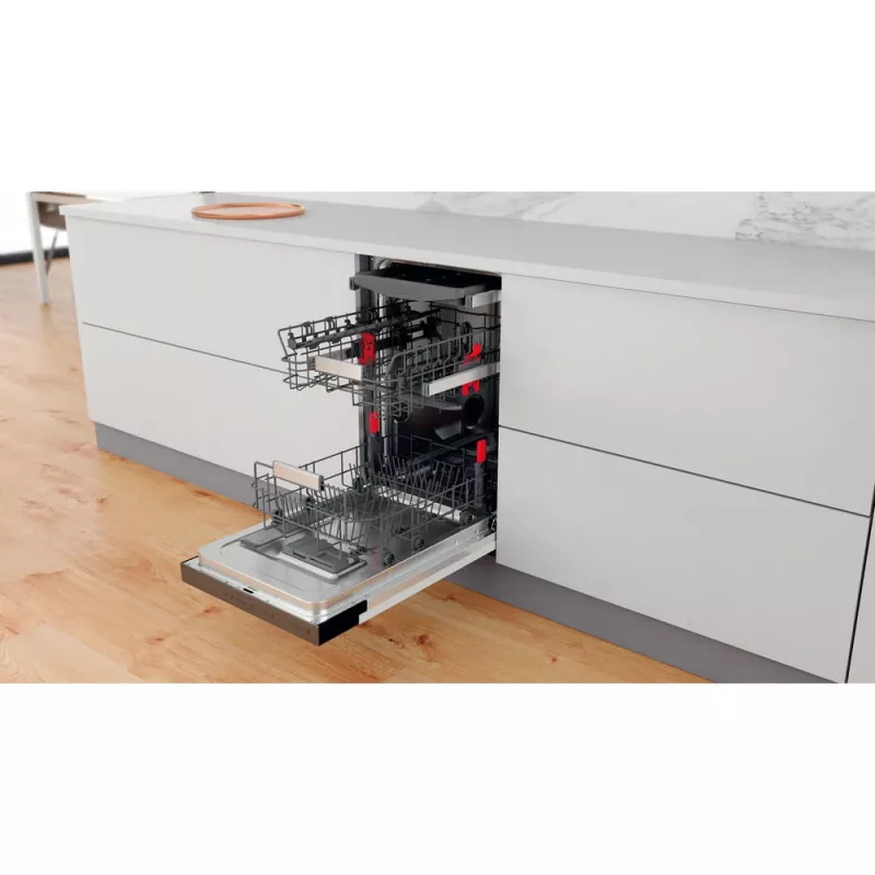 Whirlpool WSBO 3O34 PF X pusiau įmontuojama siaura indaplovė, 10 komplektų