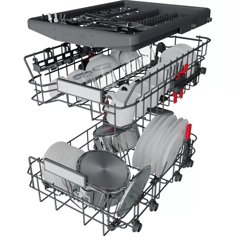 Whirlpool WSBO 3O34 PF X pusiau įmontuojama siaura indaplovė, 10 komplektų