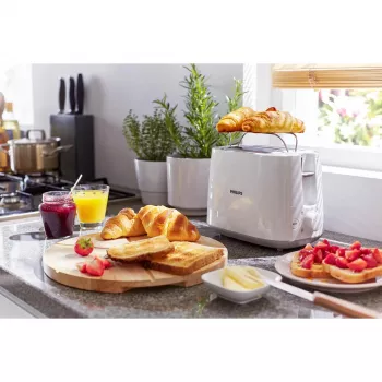 Philips Daily Collection HD2582/00 skrudintuvas, 8 kepimo lygiai, 2 lizdai, 900 W, baltas