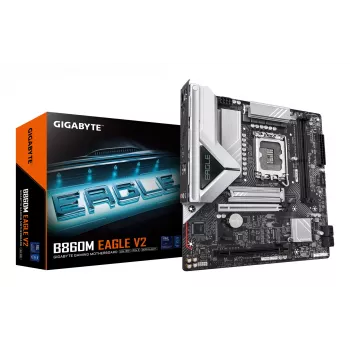 Motininė plokštė GIGABYTE B860M EAGLE V2 — Micro ATX, LGA 1851, Intel B860, 2x DDR5 iki 9066MHz, PCIe 5.0, 2.5GbE