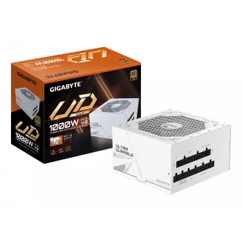 Maitinimo blokas GIGABYTE UD1000GM PG5 V2 1000W ATX 3.1 pilnai modulinis 80 PLUS Gold baltas