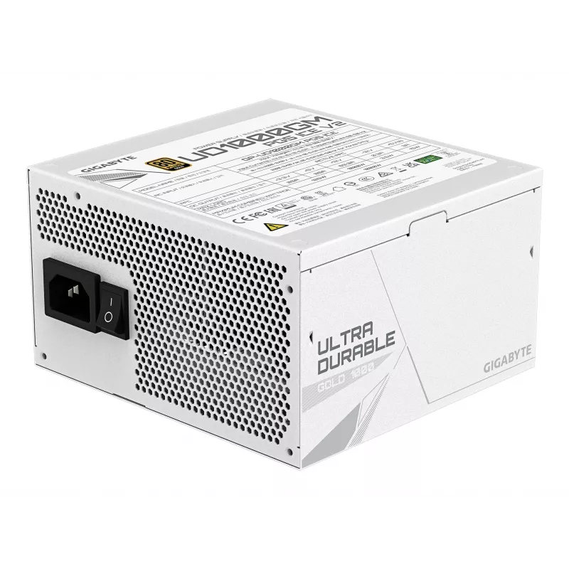 Maitinimo blokas GIGABYTE UD1000GM PG5 V2 1000W ATX 3.1 pilnai modulinis 80 PLUS Gold baltas