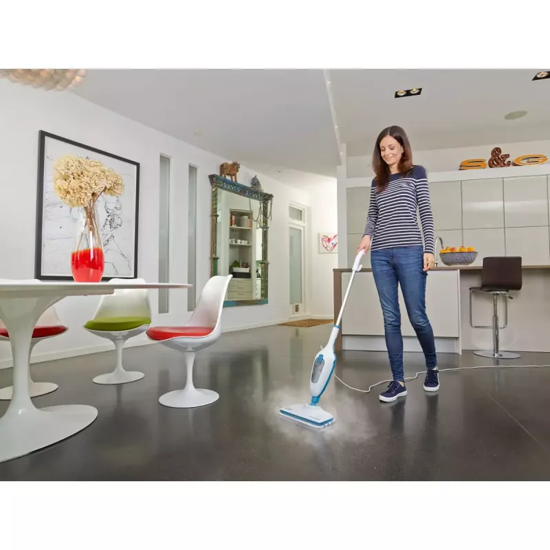 Stiklinis dulkių siurblys Black & Decker FSMH13E5-QS – 1300 W, su laidu, 4,8 m kabelis, mėlynas