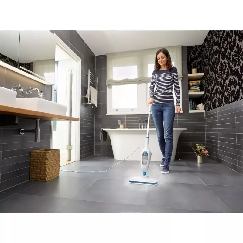 Stiklinis dulkių siurblys Black & Decker FSMH13E5-QS – 1300 W, su laidu, 4,8 m kabelis, mėlynas