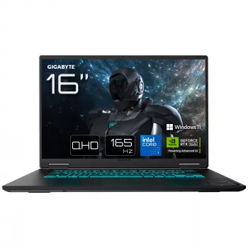 Nešiojamas kompiuteris GIGABYTE GAMING A16 PRO DYHG5EECC4SH 16 colių Intel Core 7 240H 32GB 1TB NVIDIA GeForce RTX 5080 Windows 11 Home