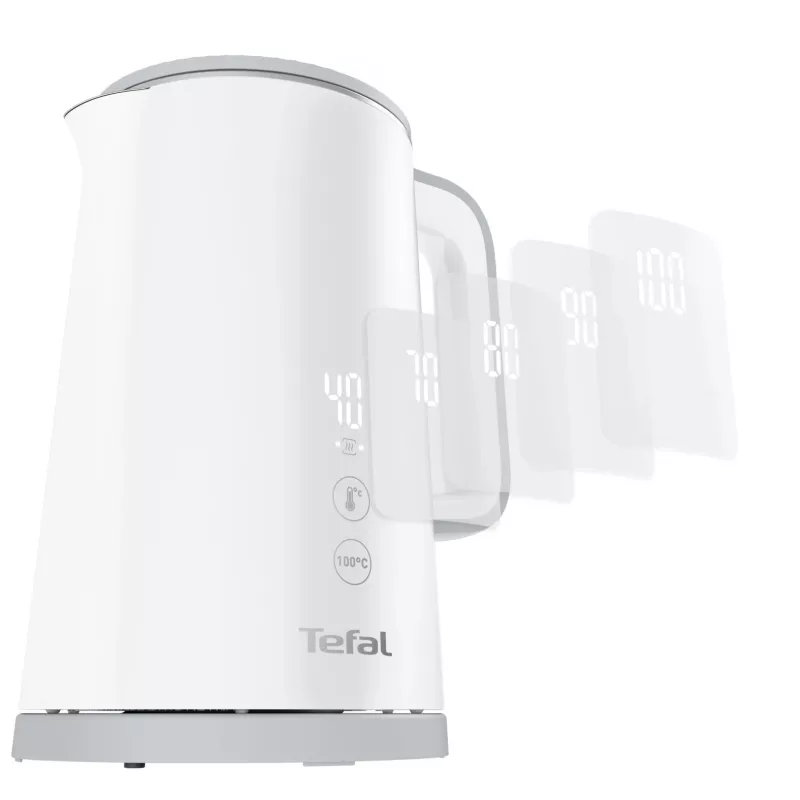 Elektrinis virdulys Tefal KO6931, 1,5 L, 1800 W, baltas, 5 temperatūros nustatymai, palaiko šilumą 30 min