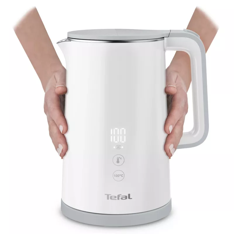 Elektrinis virdulys Tefal KO6931, 1,5 L, 1800 W, baltas, 5 temperatūros nustatymai, palaiko šilumą 30 min