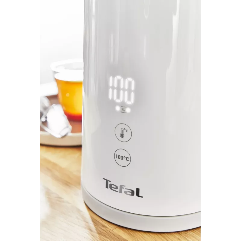 Elektrinis virdulys Tefal KO6931, 1,5 L, 1800 W, baltas, 5 temperatūros nustatymai, palaiko šilumą 30 min