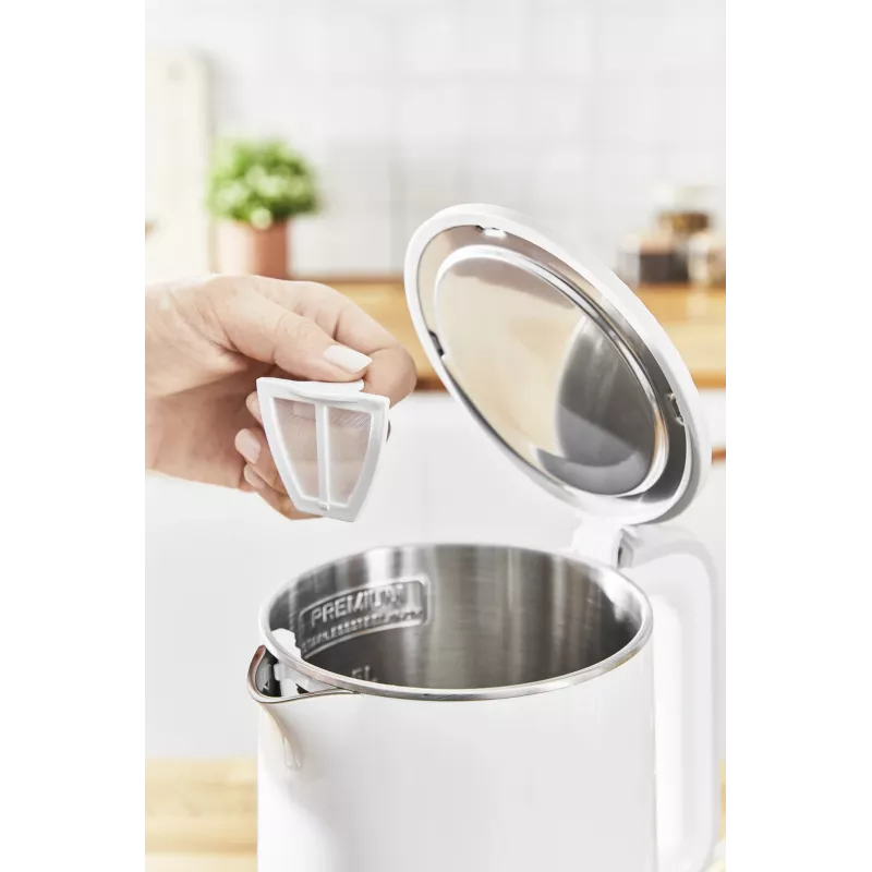 Elektrinis virdulys Tefal KO6931, 1,5 L, 1800 W, baltas, 5 temperatūros nustatymai, palaiko šilumą 30 min