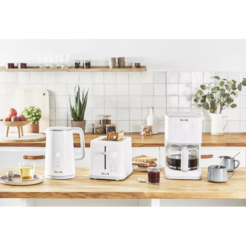 Elektrinis virdulys Tefal KO6931, 1,5 L, 1800 W, baltas, 5 temperatūros nustatymai, palaiko šilumą 30 min