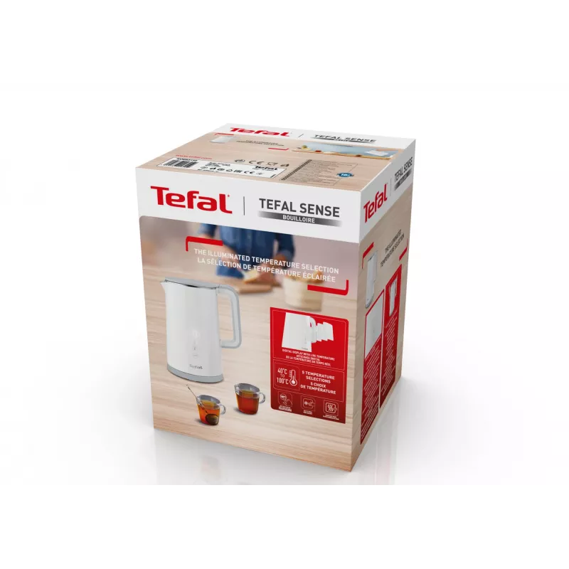 Elektrinis virdulys Tefal KO6931, 1,5 L, 1800 W, baltas, 5 temperatūros nustatymai, palaiko šilumą 30 min