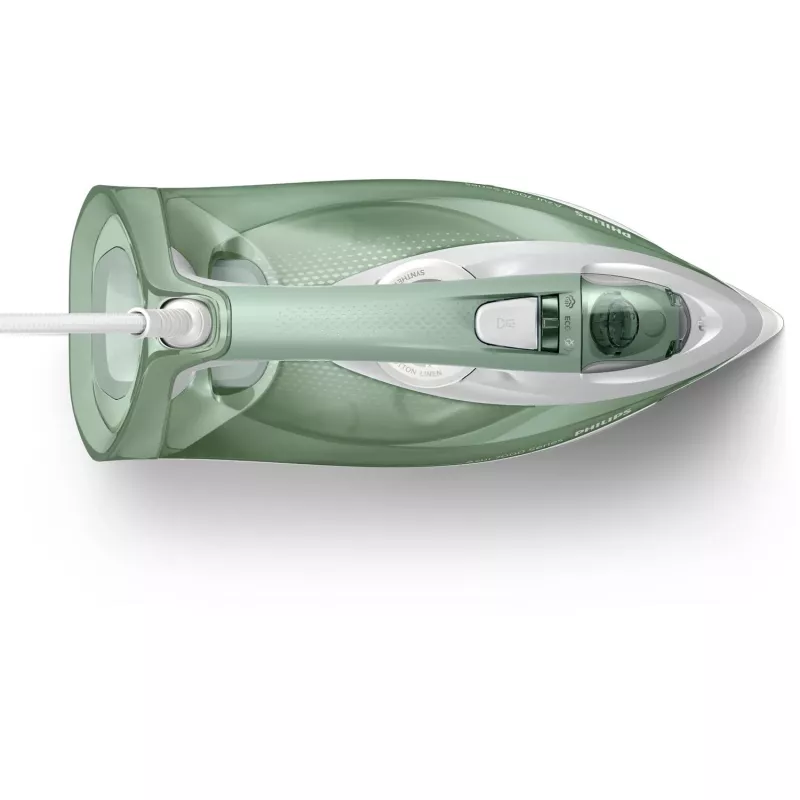 Philips 7000 serijos DST7012/70 lygintuvas su garais, SteamGlide Plus padas, 2600 W, žalia, pilka