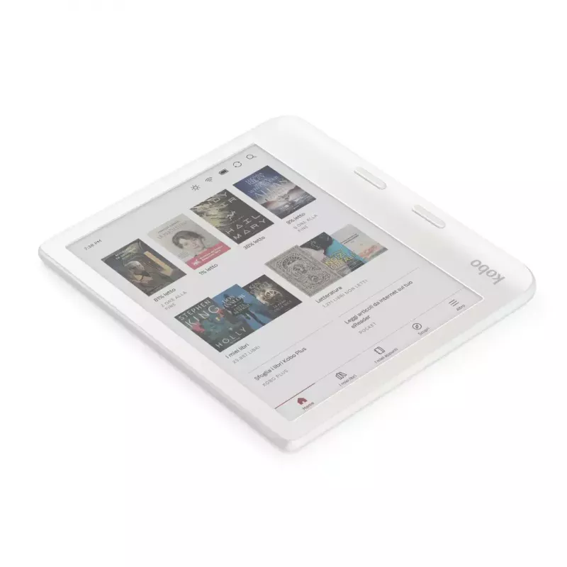 E. knygų skaitytuvas Kobo Libra Colour 7 colių E Ink Kaleido, 32 GB, Wi‑Fi, Bluetooth, atsparus vandeniui, baltas