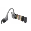 Ausinės Shokz OpenSwim Pro – atviros kaulinio laidumo belaidės ausinės, IP68 atsparios vandeniui, Bluetooth 5.4, 32 GB, 9 h grojimo, pilkos
