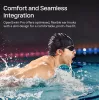 Ausinės Shokz OpenSwim Pro – atviros kaulinio laidumo belaidės ausinės, IP68 atsparios vandeniui, Bluetooth 5.4, 32 GB, 9 h grojimo, pilkos