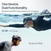 Ausinės Shokz OpenSwim Pro – atviros kaulinio laidumo belaidės ausinės, IP68 atsparios vandeniui, Bluetooth 5.4, 32 GB, 9 h grojimo, pilkos