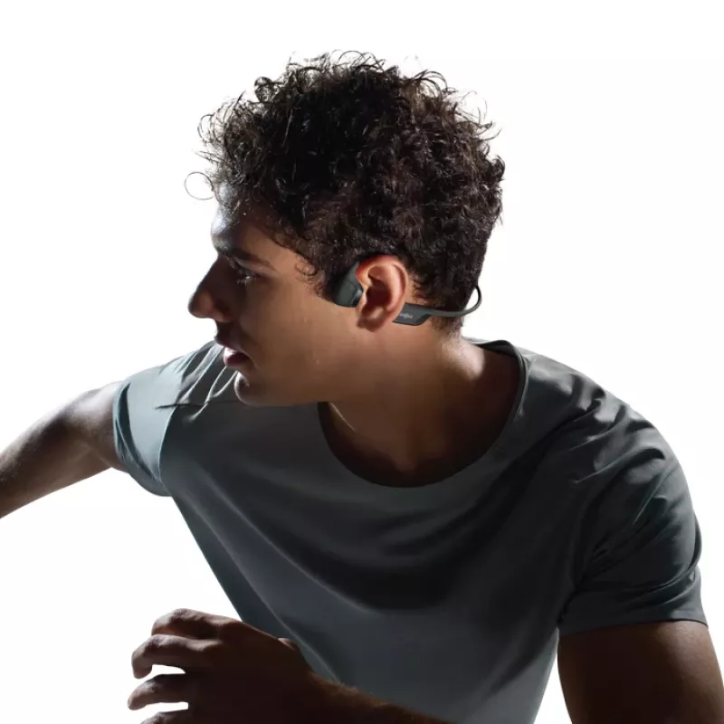 Ausinės Shokz OpenRun Pro 2 belaidės ausinės ant ausies, IP55, 12 h atkūrimo, Bluetooth 5.3, 150 mAh, juodos