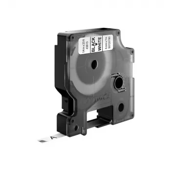 DYMO D1 lipdukai juodas spausdinimas ant baltos juostos 6 mm x 7 m