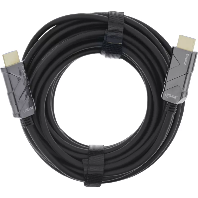 InLine HDMI AOC laidas, itin didelės spartos HDMI laidas, 8K4K, juodas, 20m