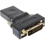 InLine HDMI į DVI adapteris HDMI moteriškas / DVI vyriškas lankstus auksuotas 4K2K