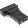 InLine HDMI į DVI adapteris HDMI moteriškas / DVI vyriškas lankstus auksuotas 4K2K