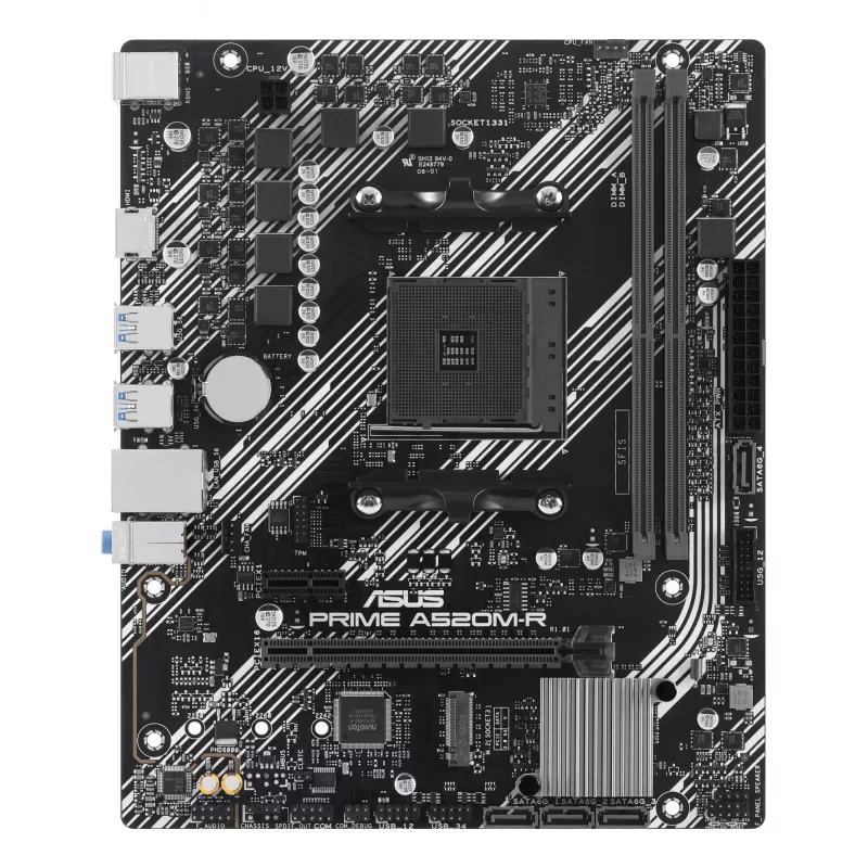 Pagrindinė plokštė ASUS PRIME A520M-R, AMD A520, Socket AM4, micro ATX
