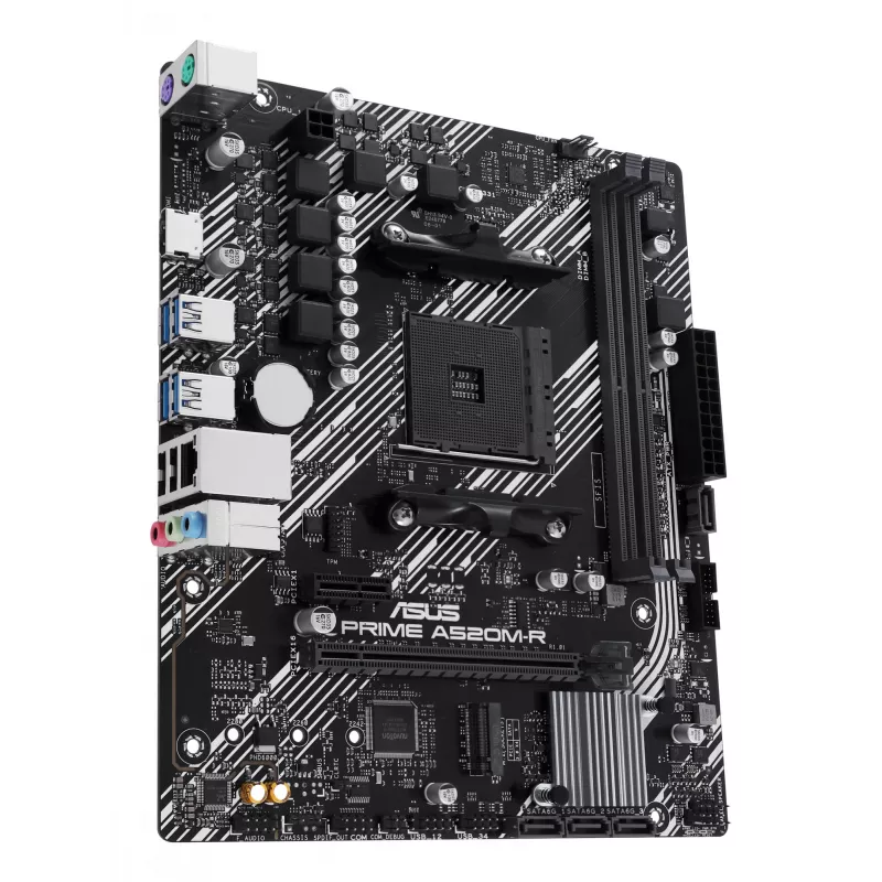 Pagrindinė plokštė ASUS PRIME A520M-R, AMD A520, Socket AM4, micro ATX