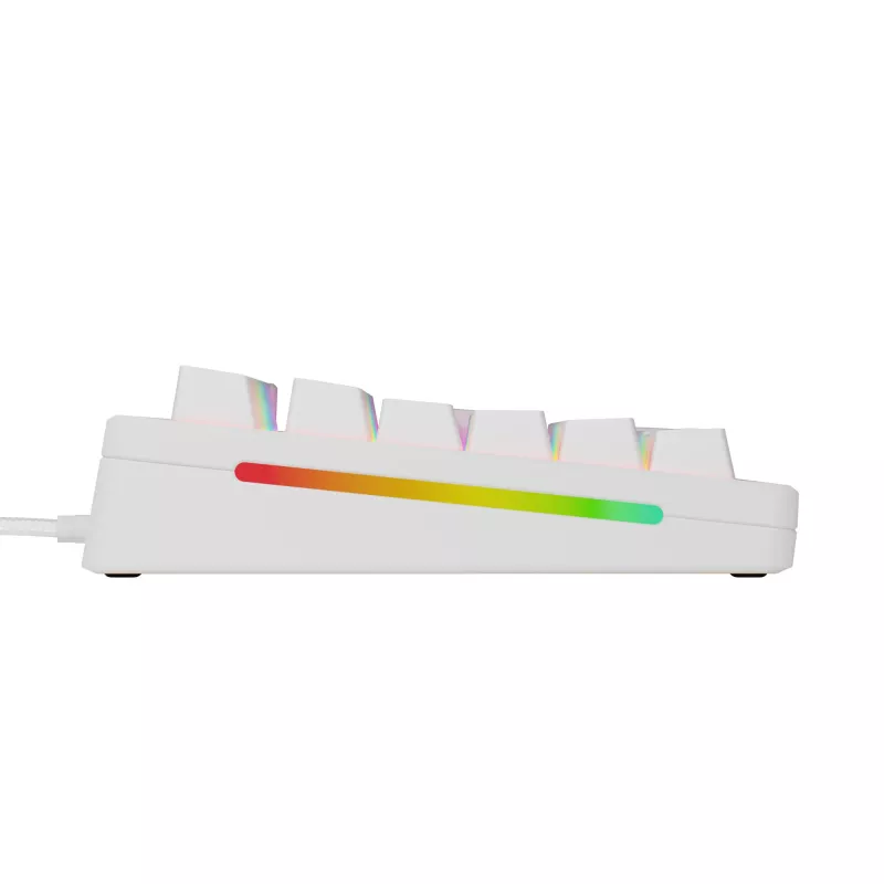 Mechaninė pilno dydžio (100%) laidinė klaviatūra GLORIOUS GMMK 3 HE — balta, USB, QWERTY, RGB