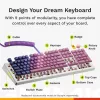 Mechaninė pilno dydžio (100%) laidinė klaviatūra GLORIOUS GMMK 3 HE — balta, USB, QWERTY, RGB