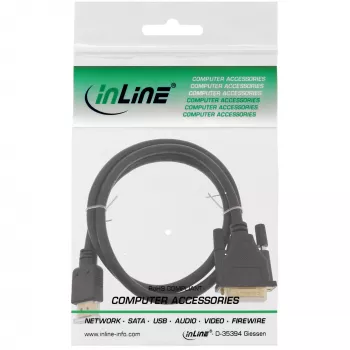 InLine HDMI į DVI laidas, kištukas / 18+1 kištukas, paauksuotas, 1,5 m