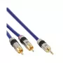 InLine Audio Cable Premium 2x RCA vyriškas / 3.5 mm vyriškas auksuotas 2 m
