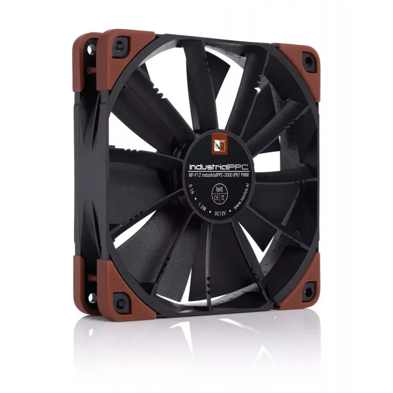 Ventiliatorius Noctua NF-F12 INDUSTRIALPPC-2000 12 cm 450-2000 RPM Juodas Rudas