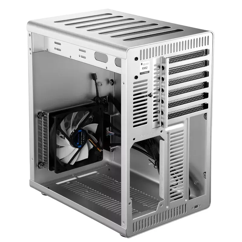Korpusas Jonsbo RM2 sidabrinis ATX Micro ATX ITX 120 mm ventiliatoriams