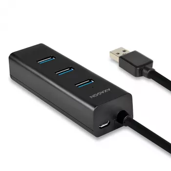 Axagon HUE-S2BP 4x USB 3.0 Įkrovimo USB HUB su 1,2 m laidu ir maitinimo adapteriu