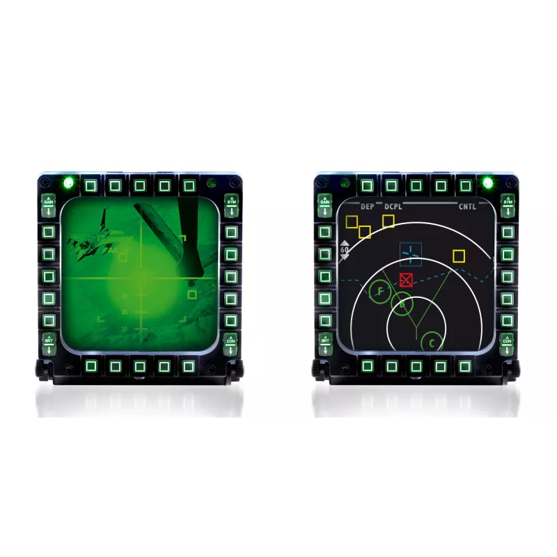Thrustmaster MFD Cougar Pack Black – du USB valdymo skydeliai aviacijos simuliatoriams