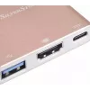 USB-C į HDMI vaizdo adapteris SILVERSTONE EP08 (USB‑C 3.1, HDMI) Rožinis