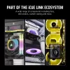 CORSAIR iCUE LINK LX140-R RGB 140 mm PWM Reverse Ventiliatoriaus pradžios rinkinys - Baltas