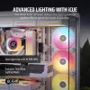 CORSAIR iCUE LINK LX140-R RGB 140 mm PWM Reverse Ventiliatoriaus pradžios rinkinys - Baltas