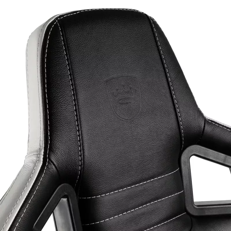 Žaidimų kėdė noblechairs EPIC – odinė sėdynė, max 120 kg, aukštis 131–141 cm, sėdynės plotis 56 cm, ratukai