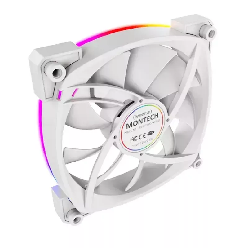 Ventiliatorius Montech RX120 PWM 12 cm 800-1600 RPM 27 dB Baltas