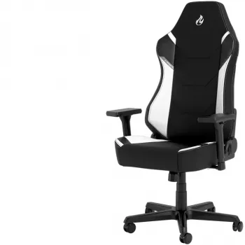 PC žaidimų kėdė Nitro Concepts X1000 su apmušalais Juoda Balta 135 kg