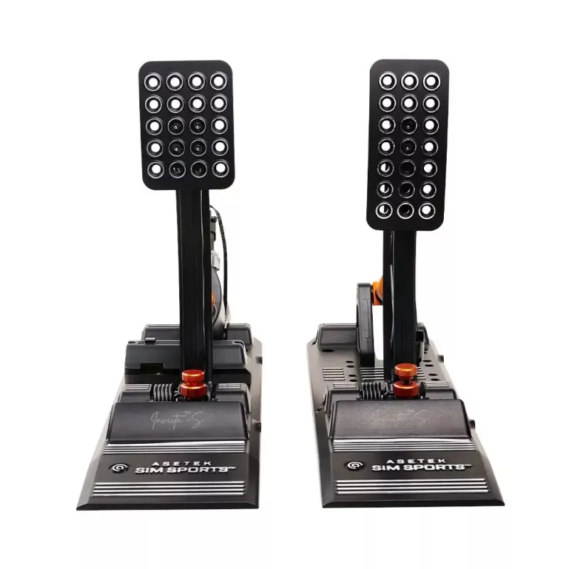 Asetek Invicta S sim racing dujų ir stabdžių pedalų rinkinys — modelis 40-010-0010006