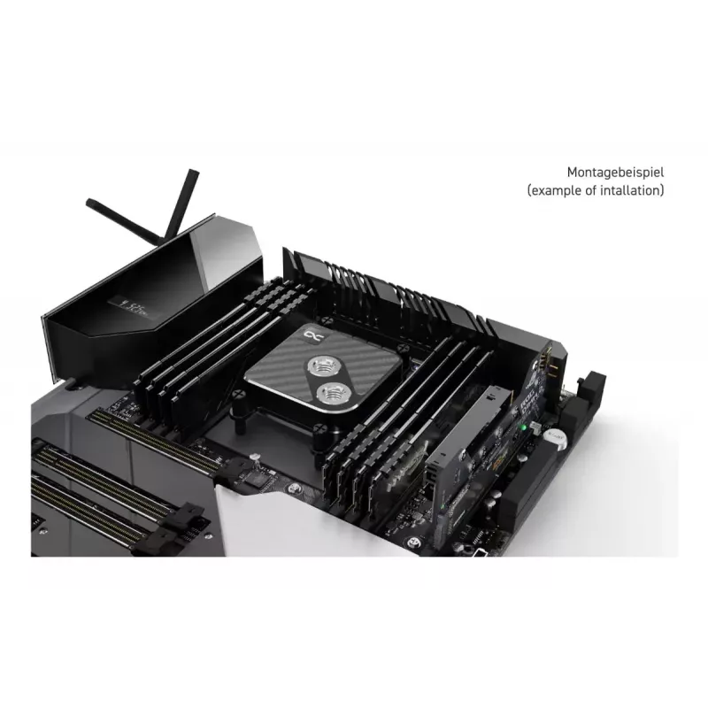Vandens blokas Alphacool Core 1 Carbon, žalvaris, varis, nikelis, juodas, 72mm