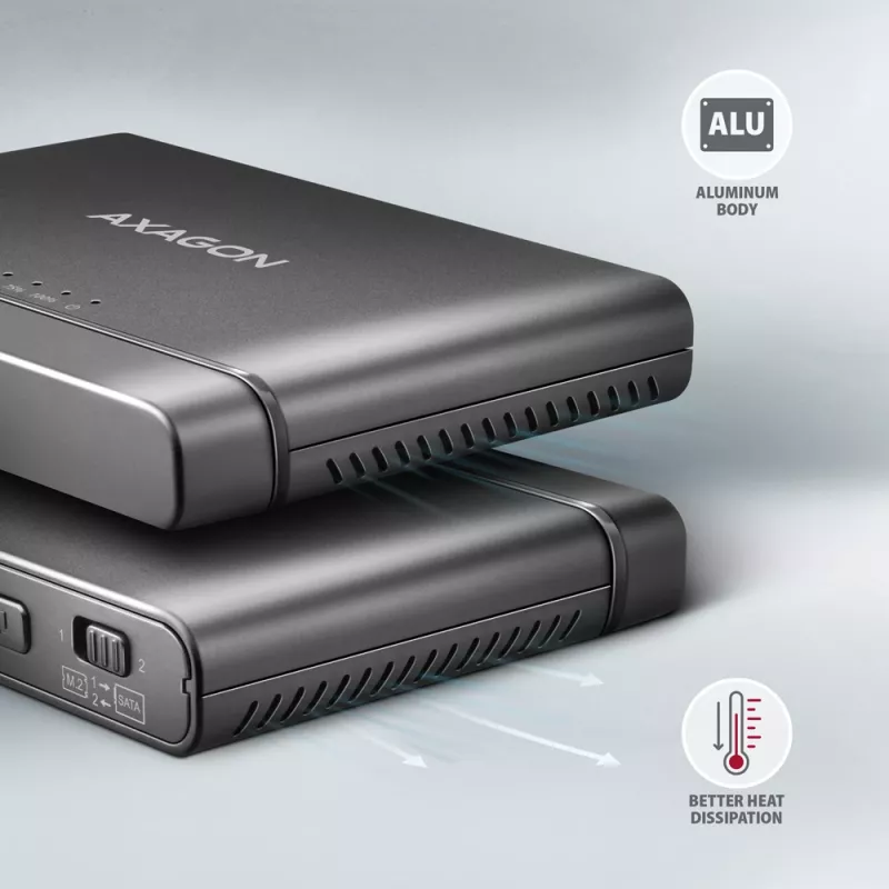 Universalus adapteris Clone Master USB-C Axagon ADSA-CC NVMe M.2 SSD ir SATA HDD