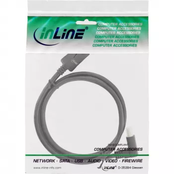 InLine DisplayPort 1.4 laidas, 8K4K, kampu į viršų, juodas/auksinis, 2m