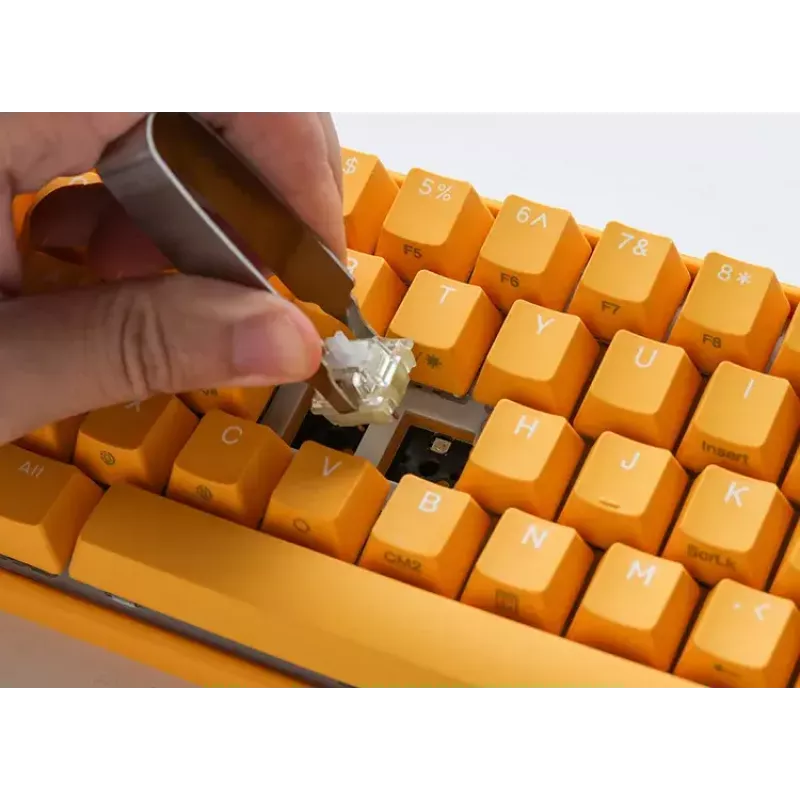 Ducky One 3 Yellow Mini klaviatūra žaidimams USB vokiškas mechaninis RGB