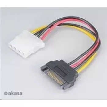 Akasa SATA į 4 kontaktų Molex adapteris AK‑CBPW03‑KT02 15 cm laidas, 2 vnt. pakuotė