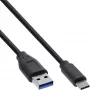 InLine USB 3.2 Gen.1x2 laidas, USB-C kištukas / USB-A kištukas, juodas, 1 m