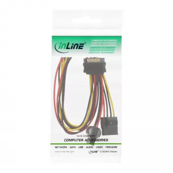 InLine SATA maitinimo Y-kabelis 1 IN du OUT, 0,03 m