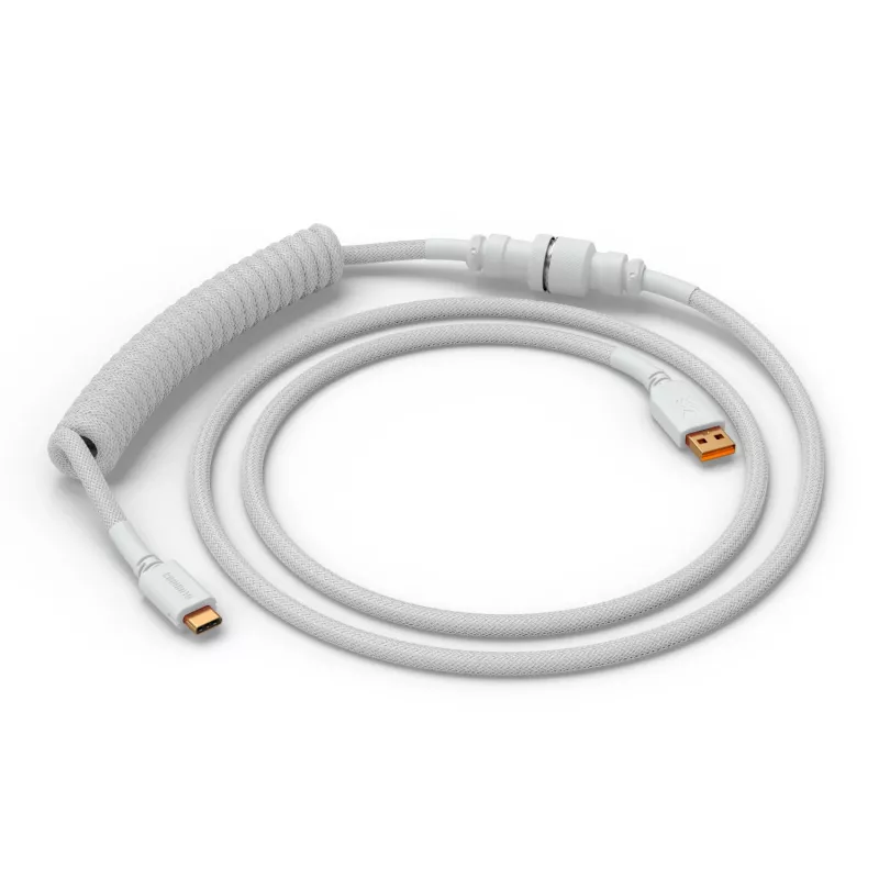 Suvyniota USB jungiamoji laido GLORIOUS GMMK Ghost White (GLO-KB-ACC-CBL-COIL-GWHT)
